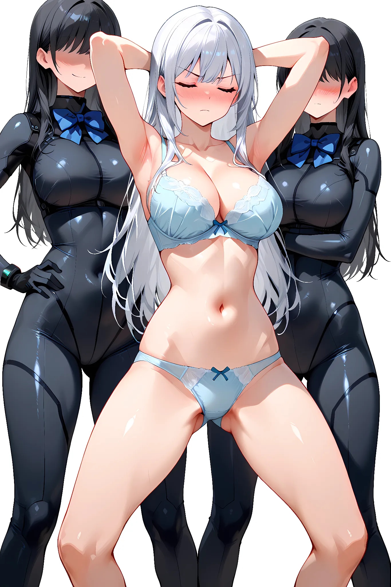 下着姿で降伏宣言を行うマジカルフロスト