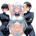 下着姿で降伏宣言を行うマジカルフロスト 2枚目