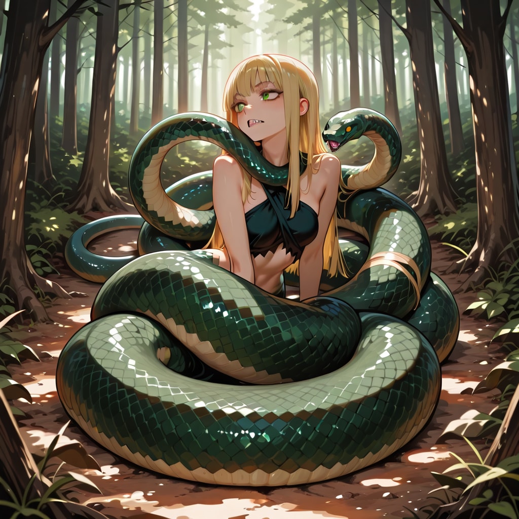 ラミアちゃんとペットのヘビ