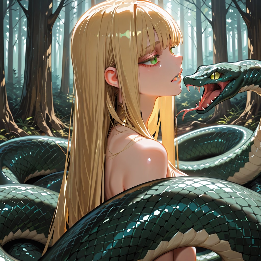 ラミアちゃんとペットのヘビ