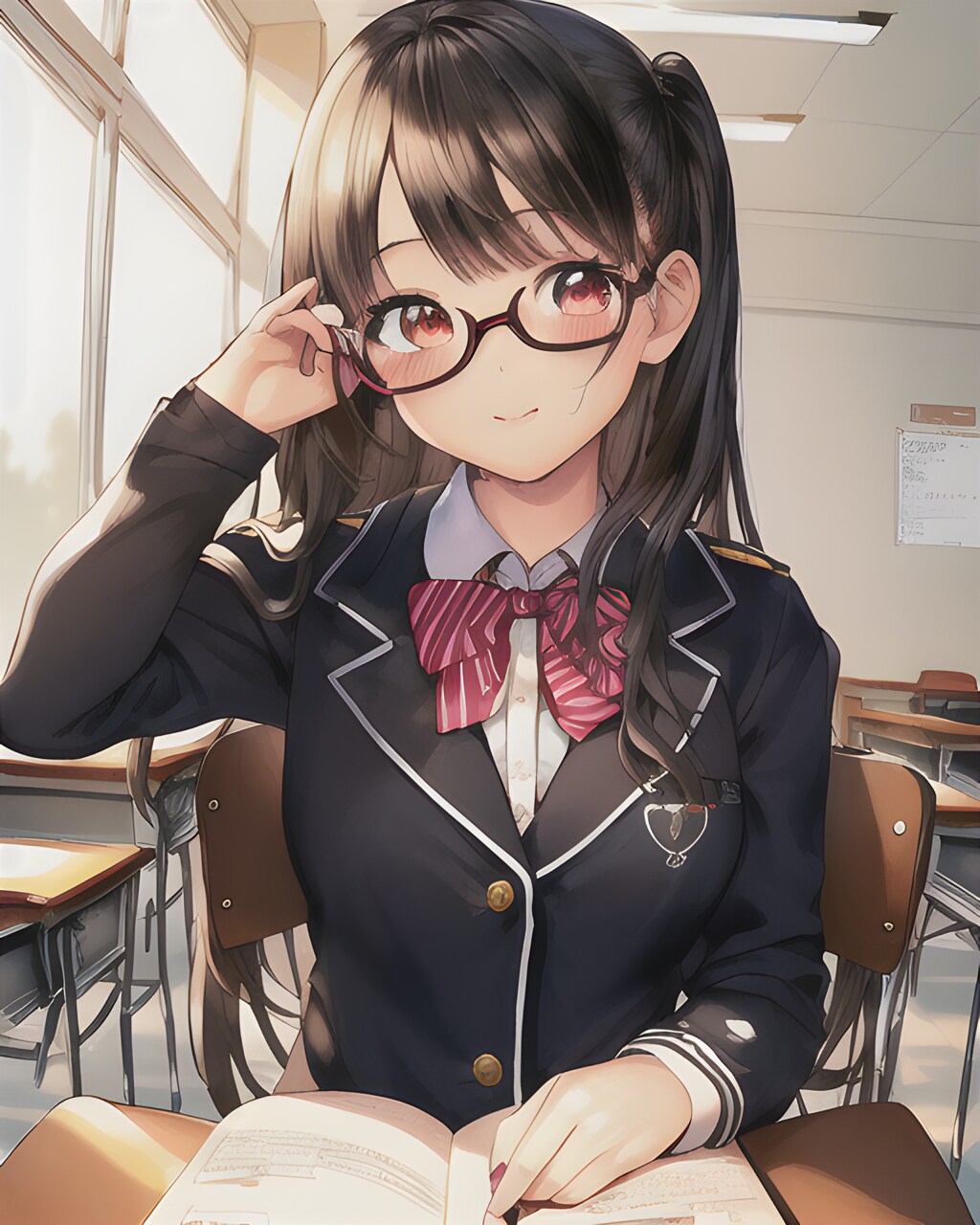 制服少女 #8 (教室で)