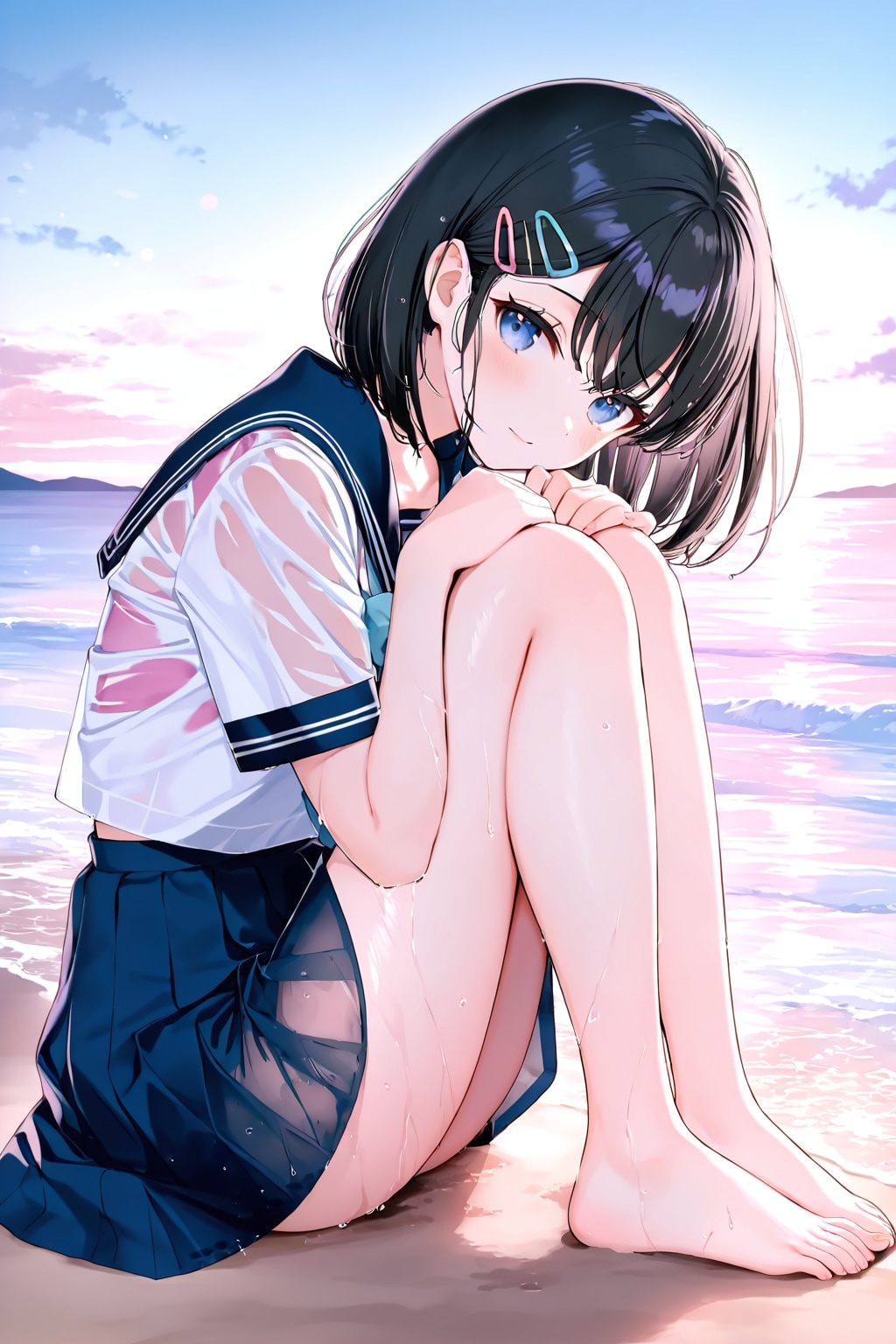 セーラー服と砂浜(LILAC)(10)
