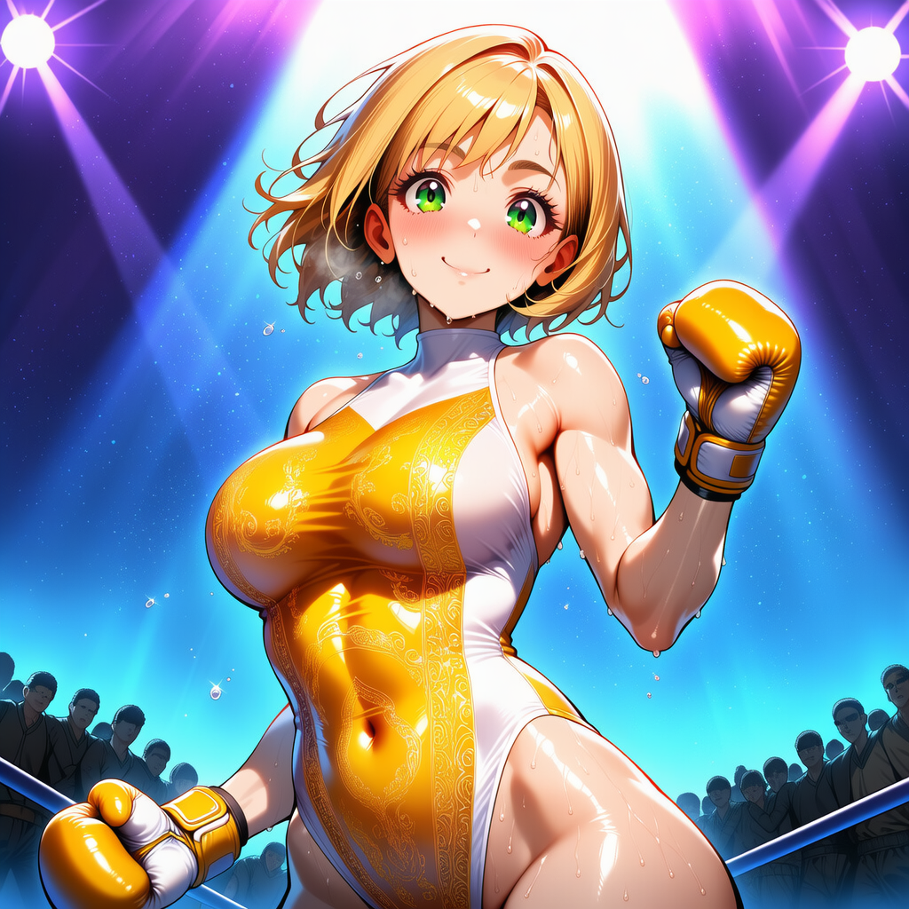 【オリジナル】レオナさんのファイティングポーズですの