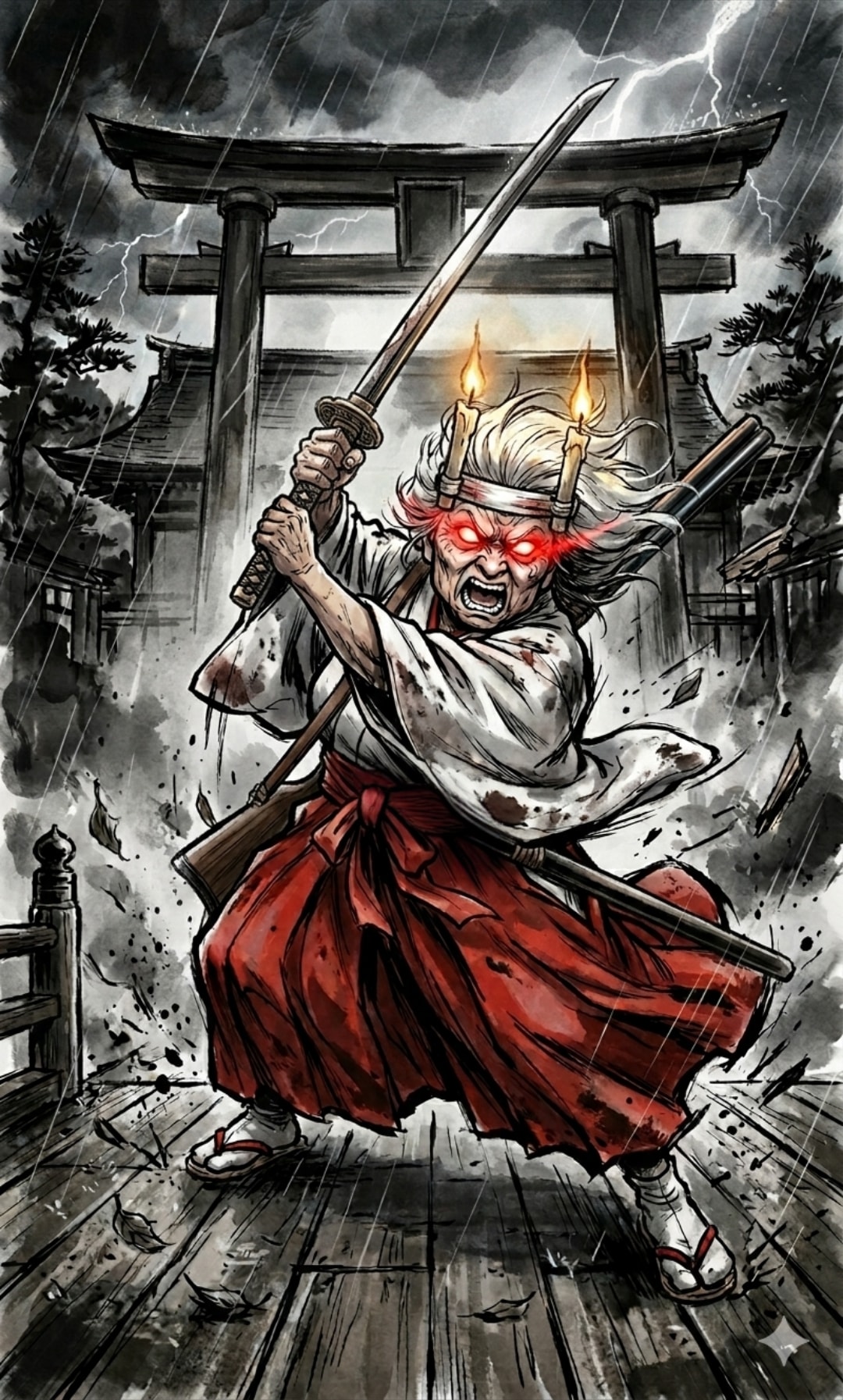 【うちの町】阿黒神社の巫女「ベテラン巫女の苺ちゃん」 | の人気AIイラスト・グラビア