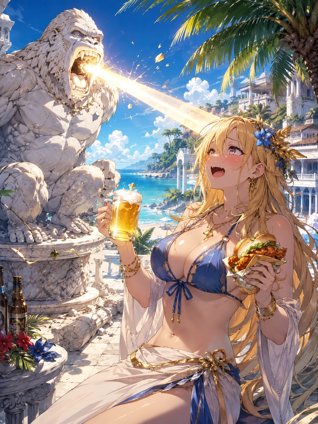 リゾートとゴリラアポカリプス像