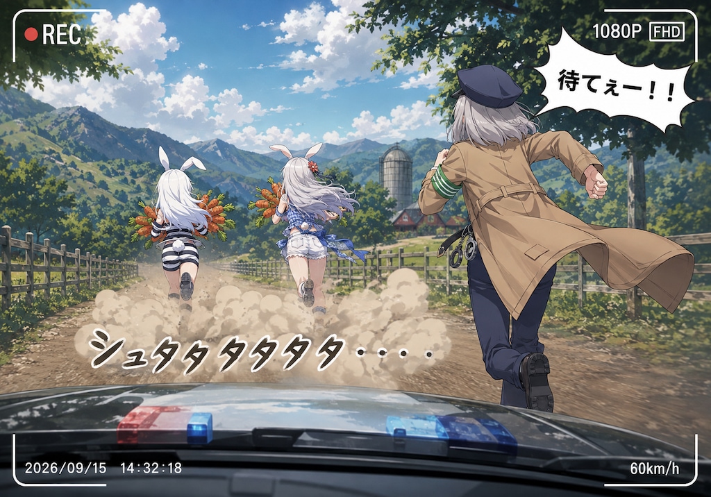 パトカーのドラレコが捕らえた映像！！