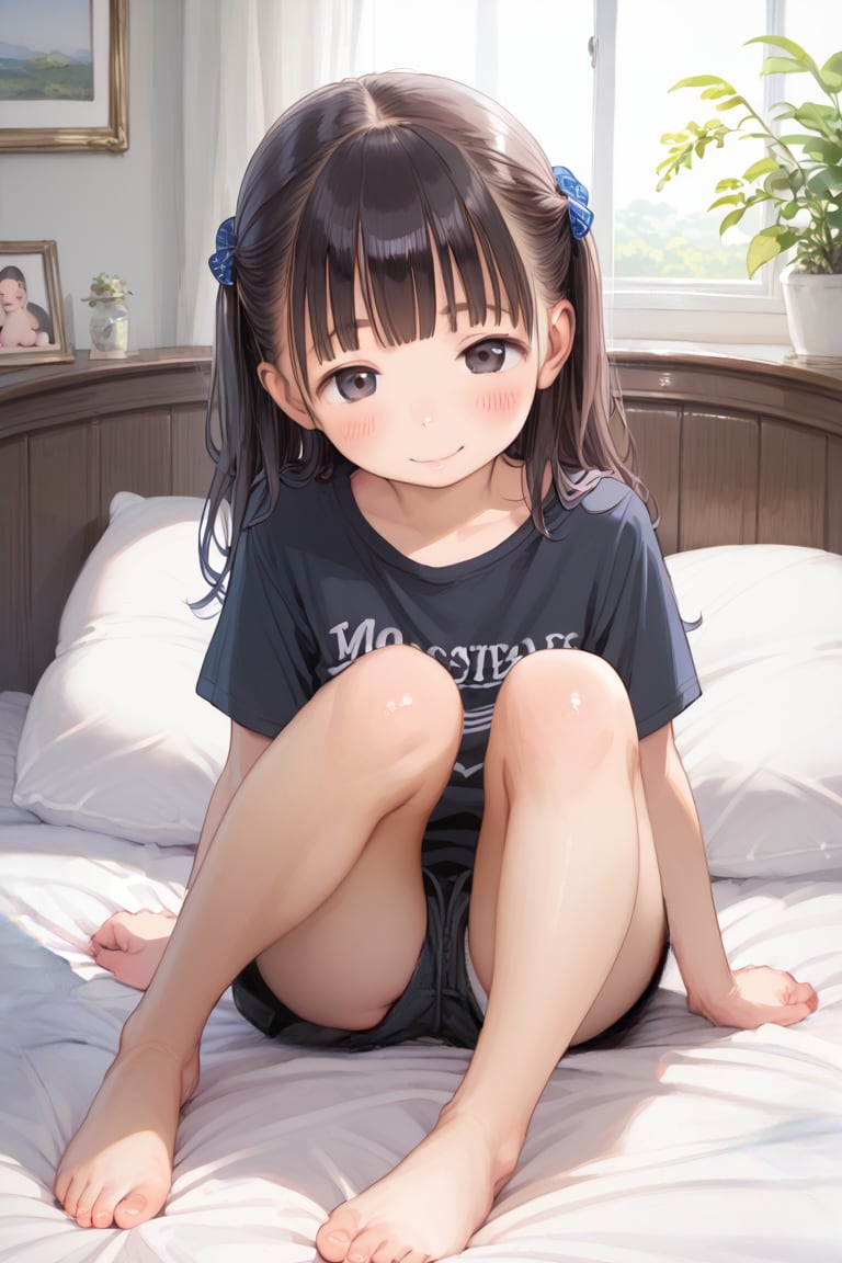 【サンプル】ぺったんこ〇リ〇リJ〇ちゃんたちがショーパン体育座りでハミパン（6枚）
