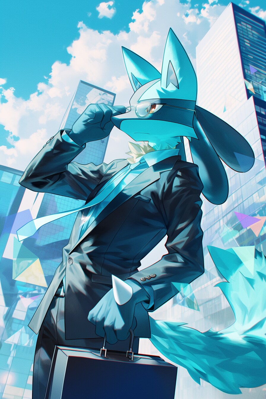 Lucario in suit
