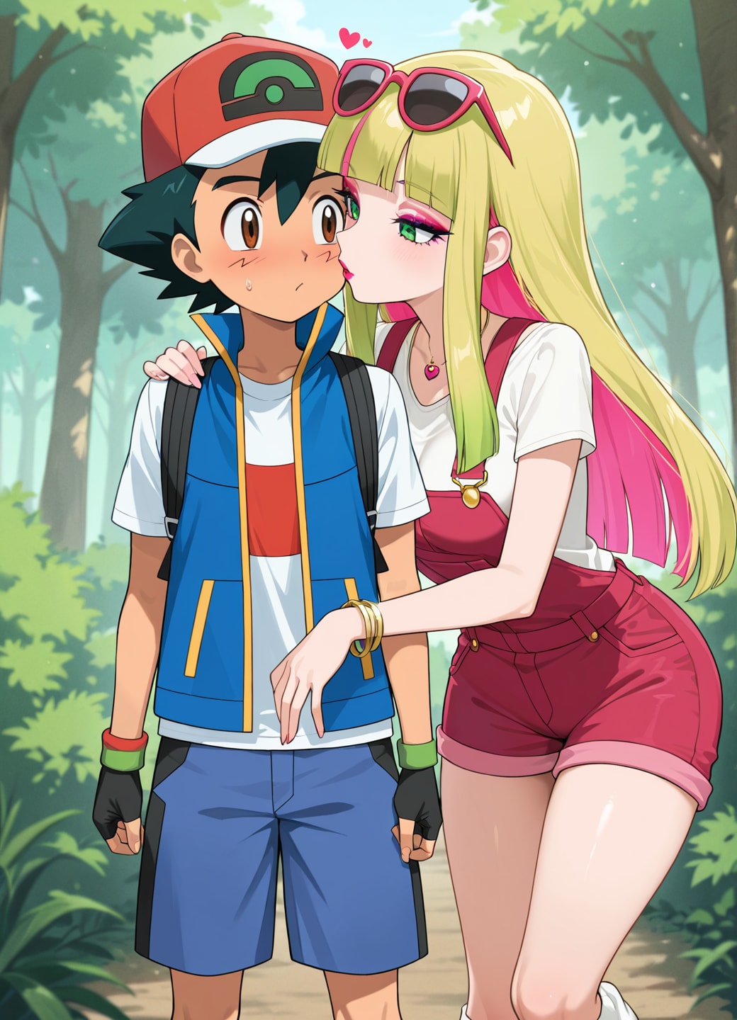 リサはサトシの頬にキスをした！