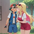 リサはサトシの頬にキスをした！ 7枚目