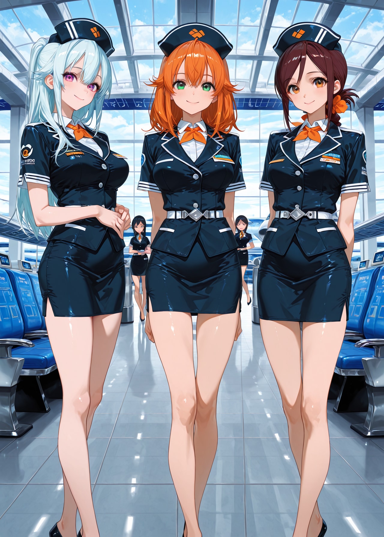 [今日は何の日 3/5] スチュワーデスの日 | の人気AIイラスト・グラビア