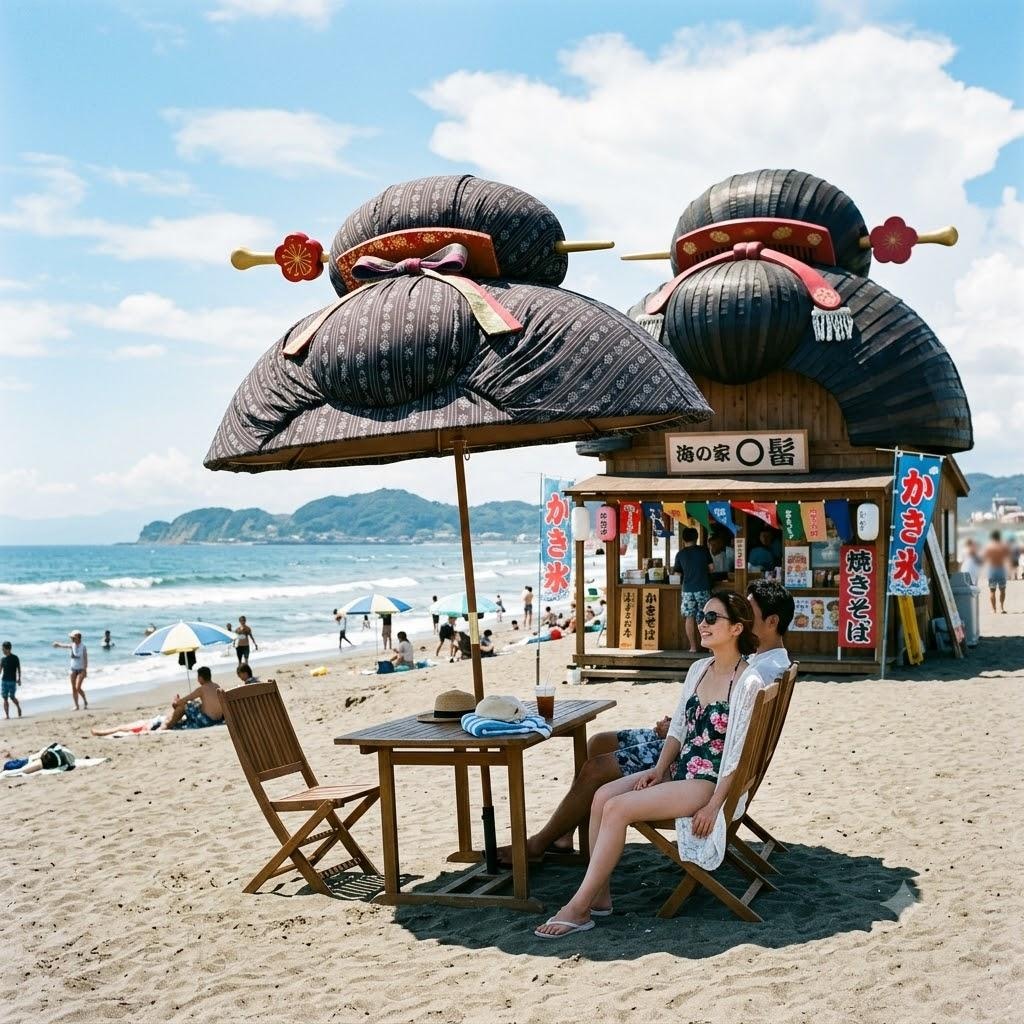 丸髷ビーチパラソル