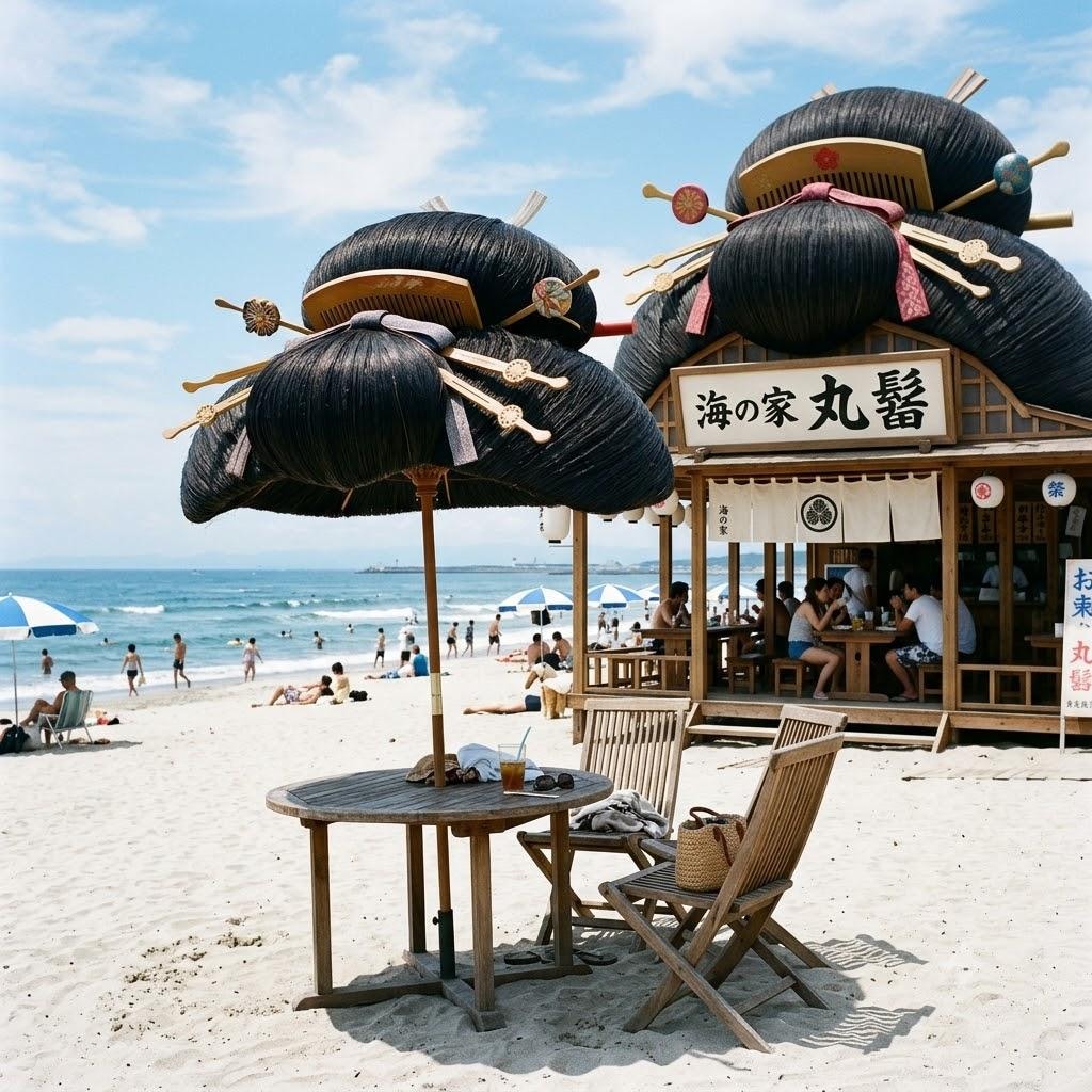 丸髷ビーチパラソル