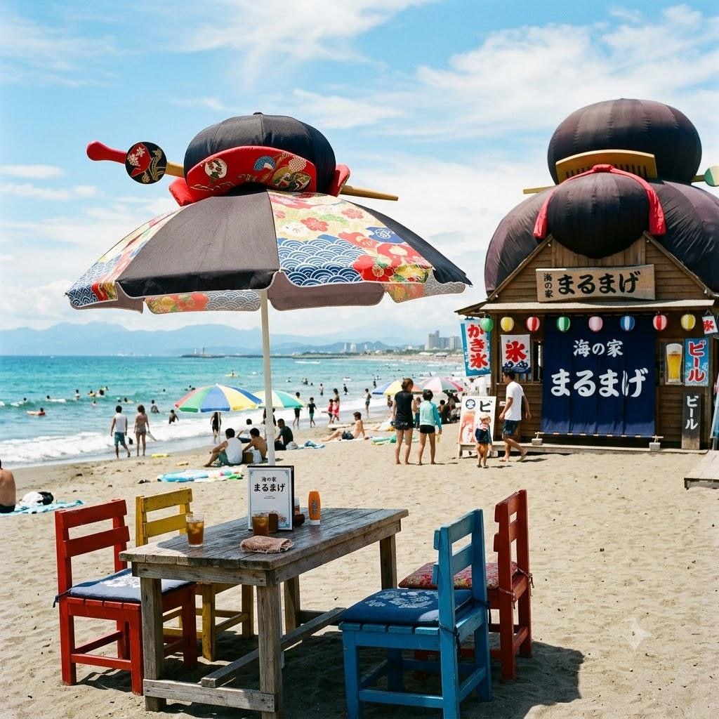 丸髷ビーチパラソル
