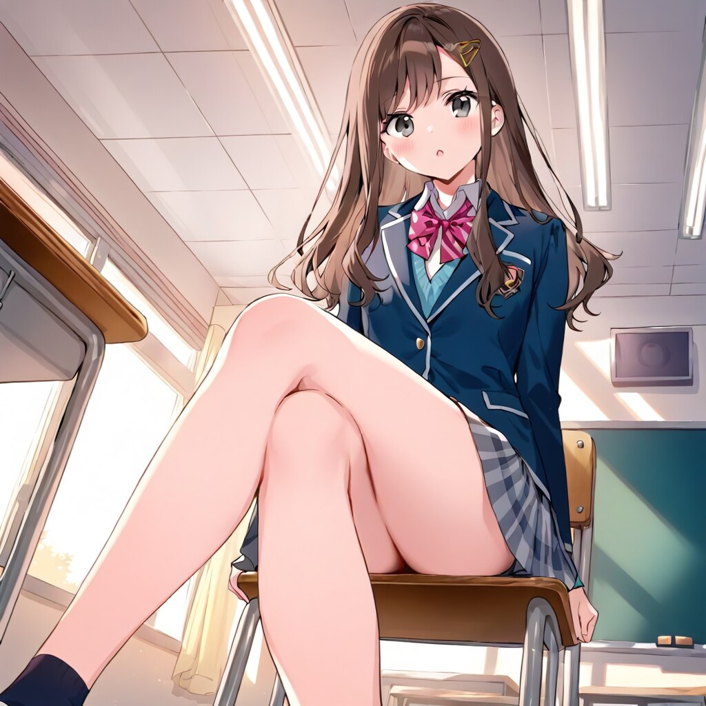 脚を組んでいる