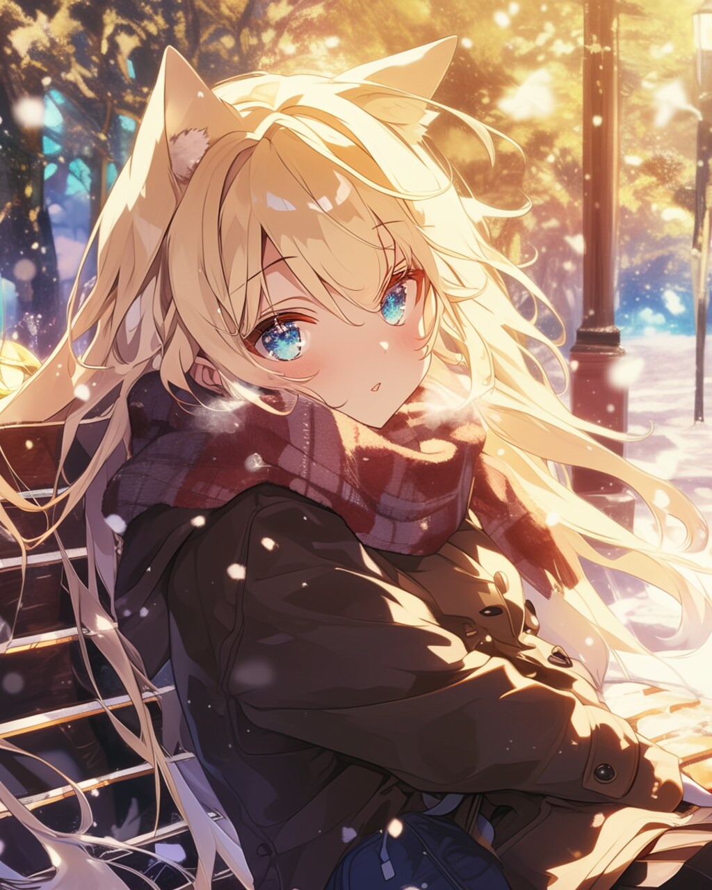 金色の耳が唄う、雪灯りに溶ける夢の調べ