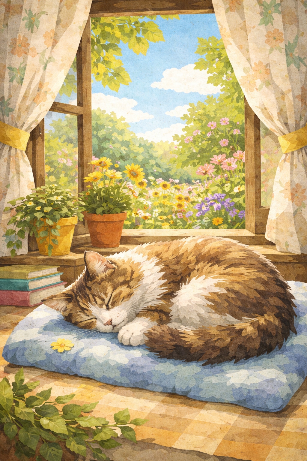 お昼寝する猫 | の人気AIイラスト・グラビア