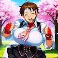 桜を走るスニーカー体操服コスプレブルマ人妻 9枚目