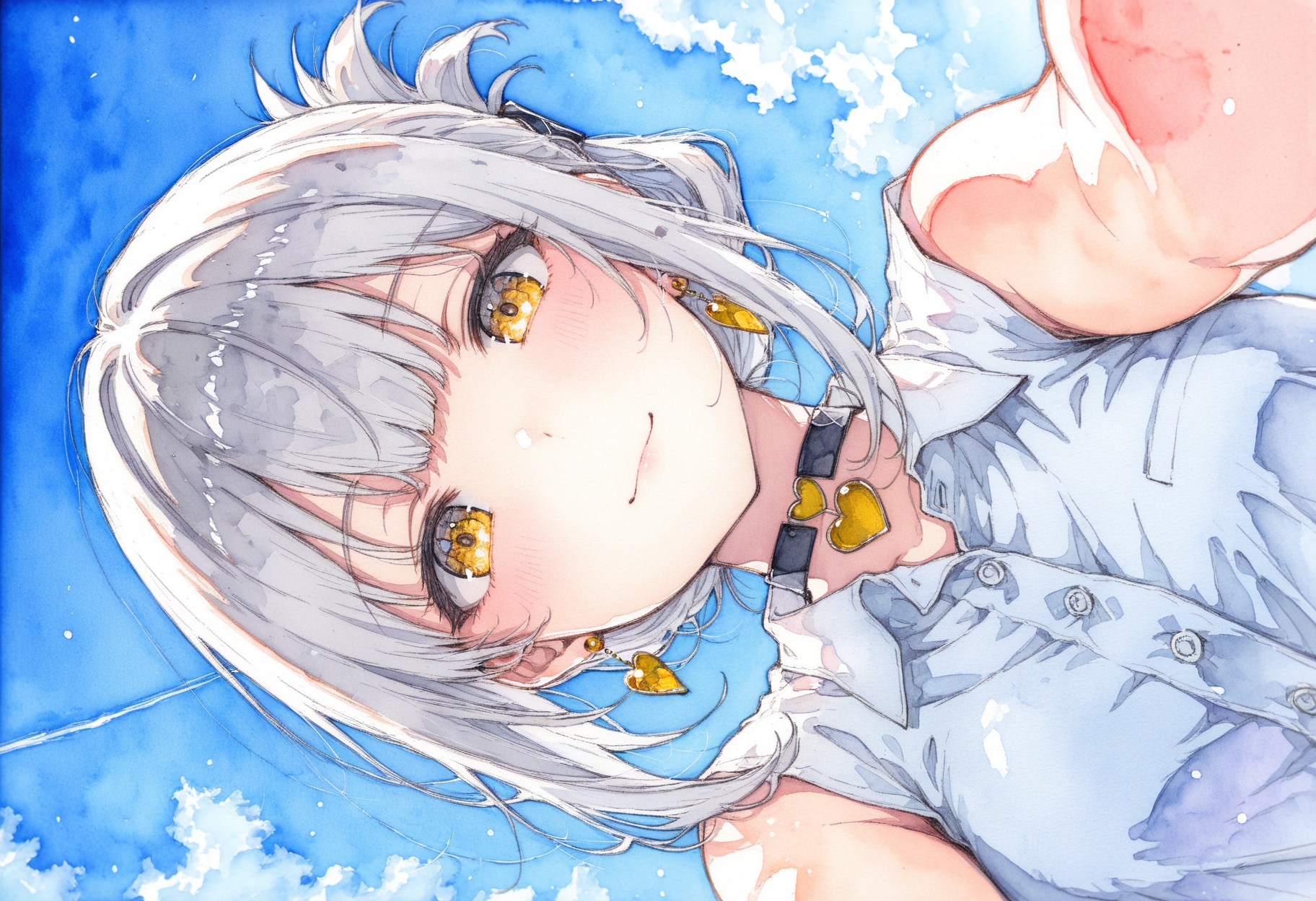 看板娘　blue sky