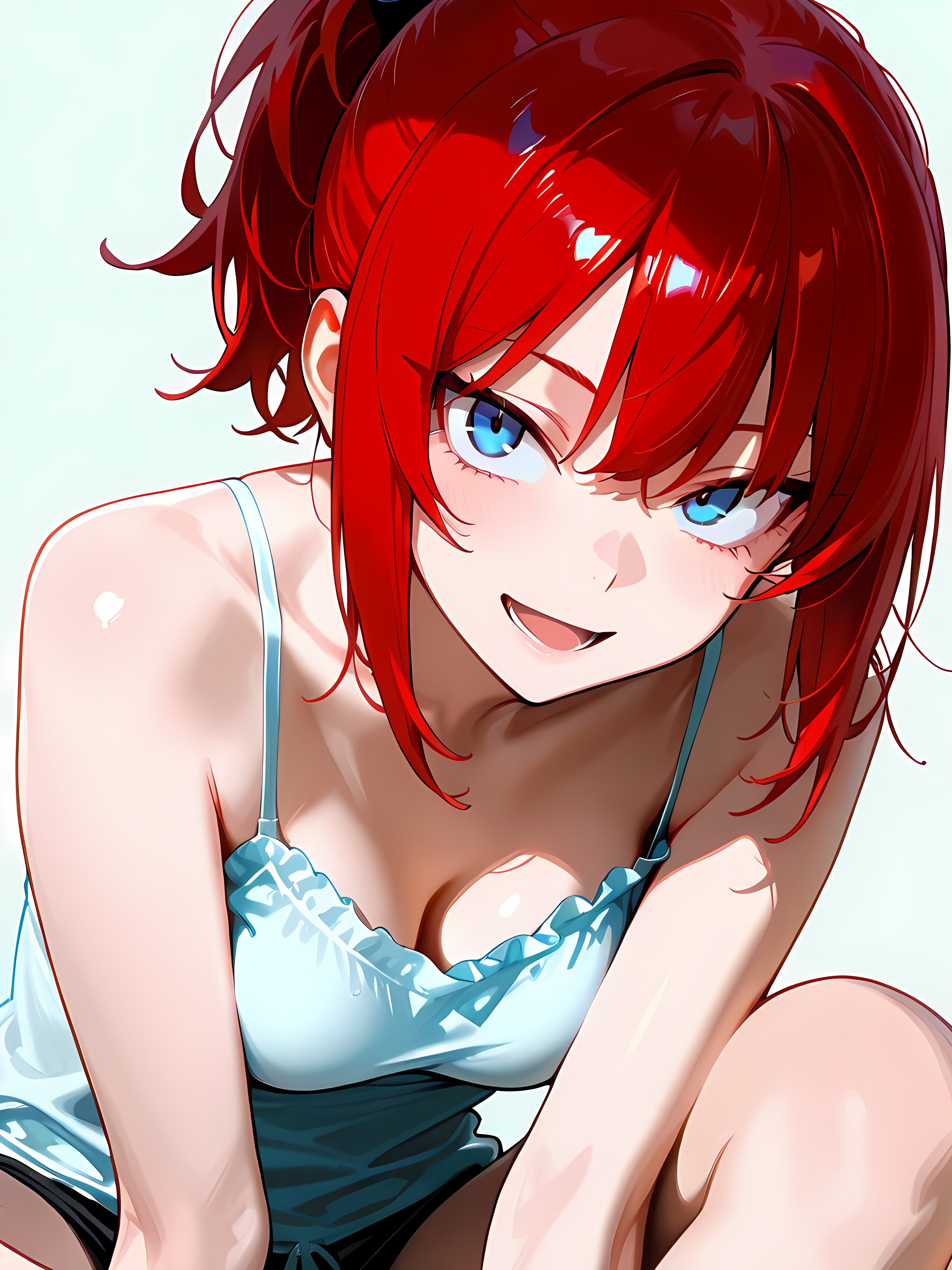 赤髪ポニテ