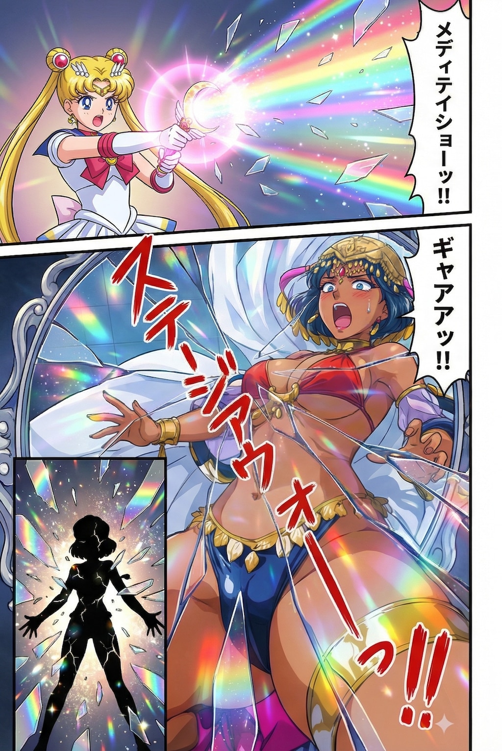 結果があれば過程が作れる？最近のAI漫画♪・・（やられ画像を用意すれば、やられ（結末）に続く画像を描いてくれるかも♪応用もある程度きくよ♪）