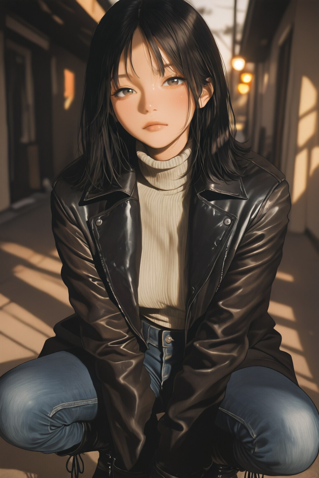 レザーコート | の人気AIイラスト・グラビア