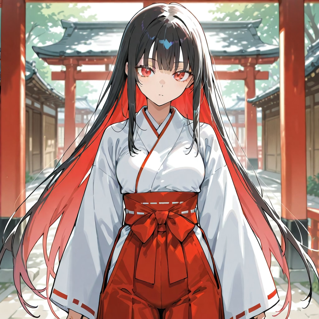 気の強そうな巫女