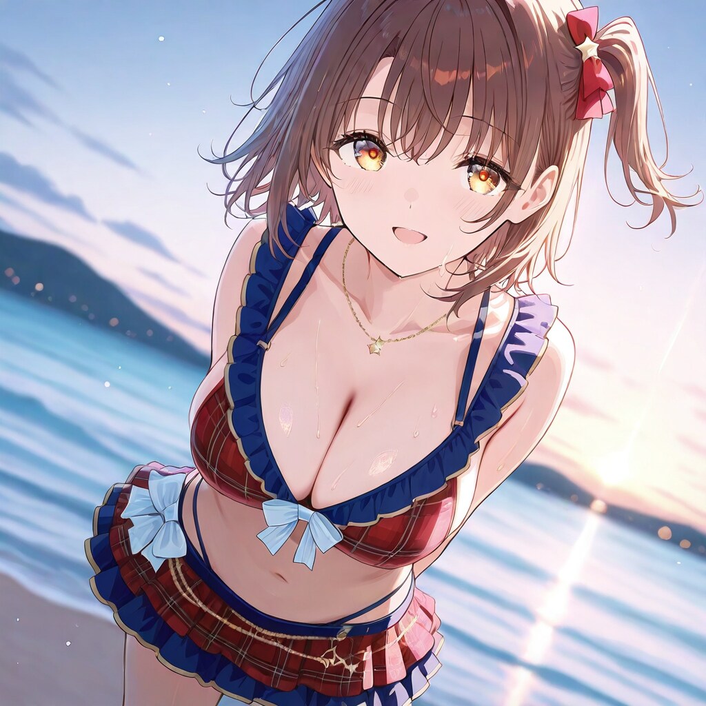 ねえ。水着、どうかな？