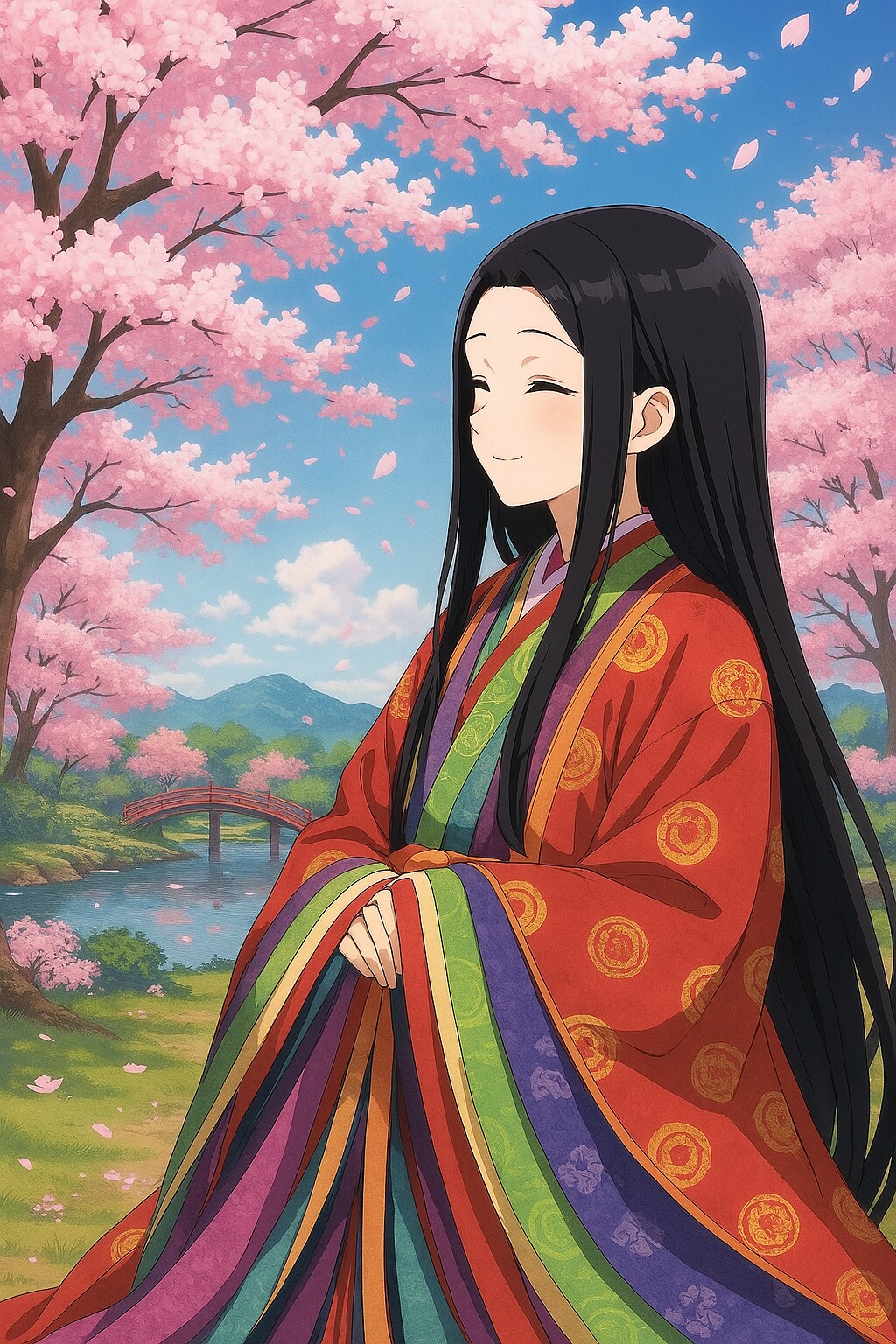 日本異世界の姫君の花見