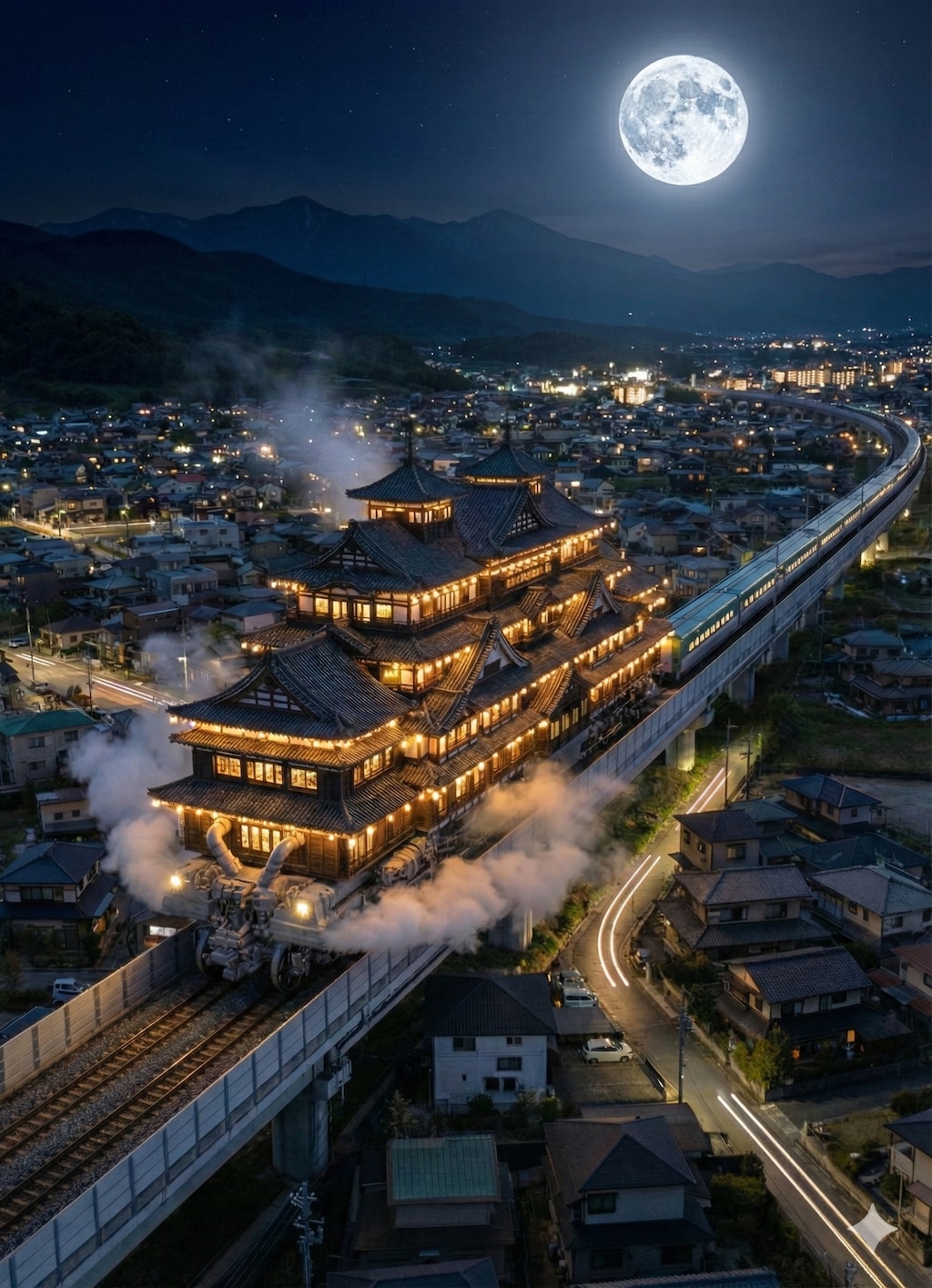 救援列車連結（移動温泉旅館はやぶさ60号）