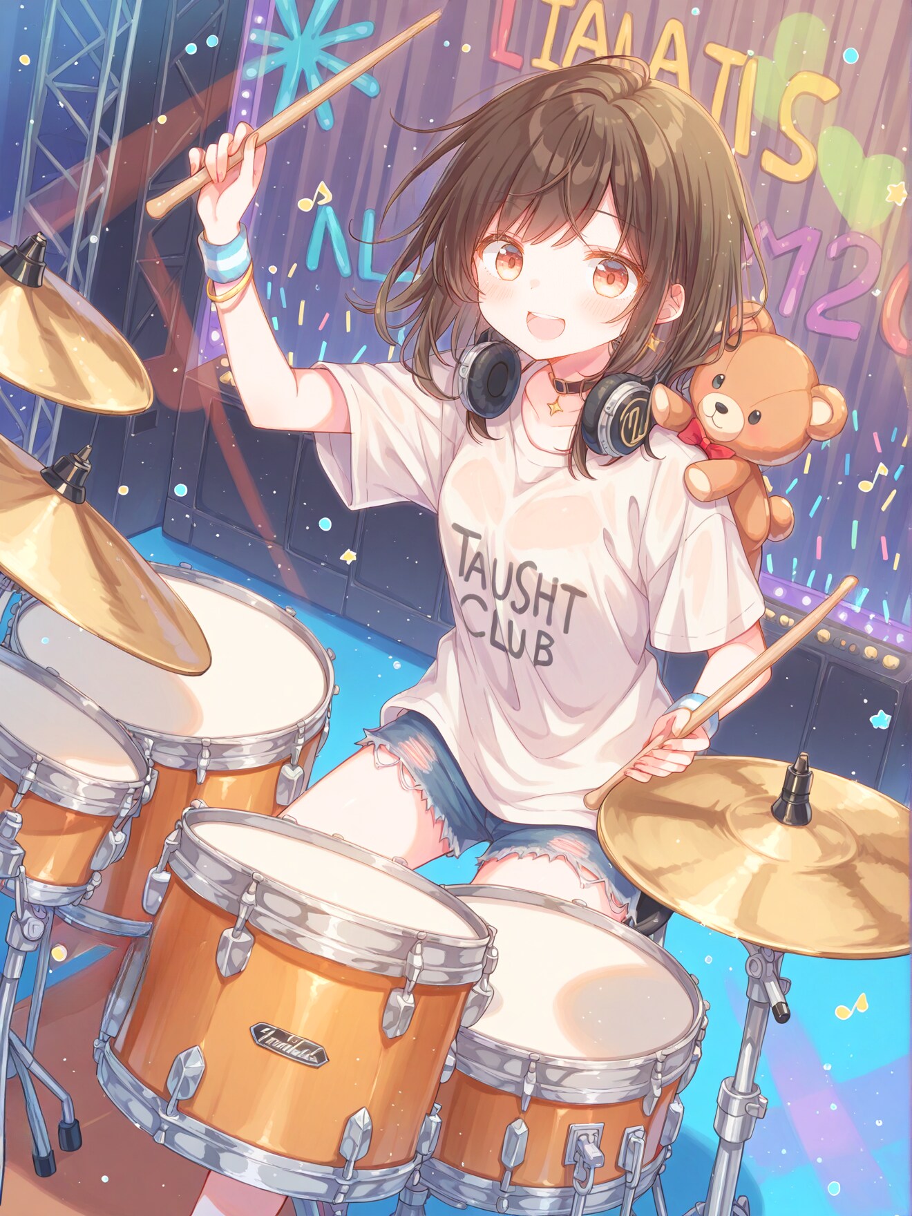 ドラマーガール with テディベア