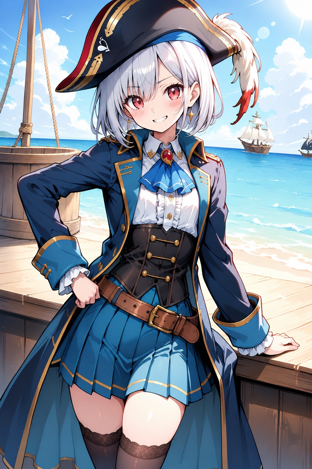 今日は大海原を統べる海賊です #クラスでは存在感ゼロですが | の人気AIイラスト・グラビア