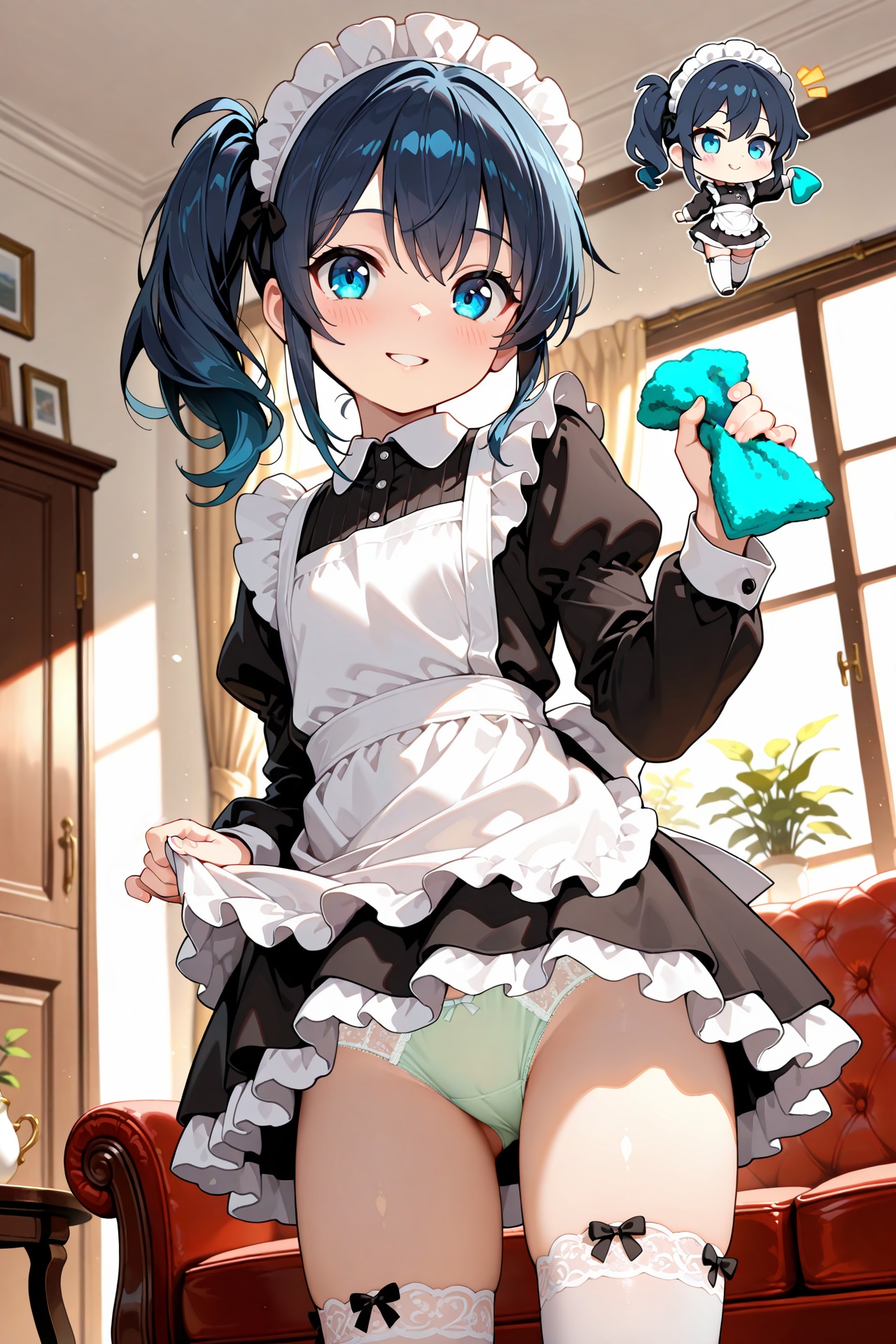 パンチラでお掃除ちびキャラメイドさん Z728