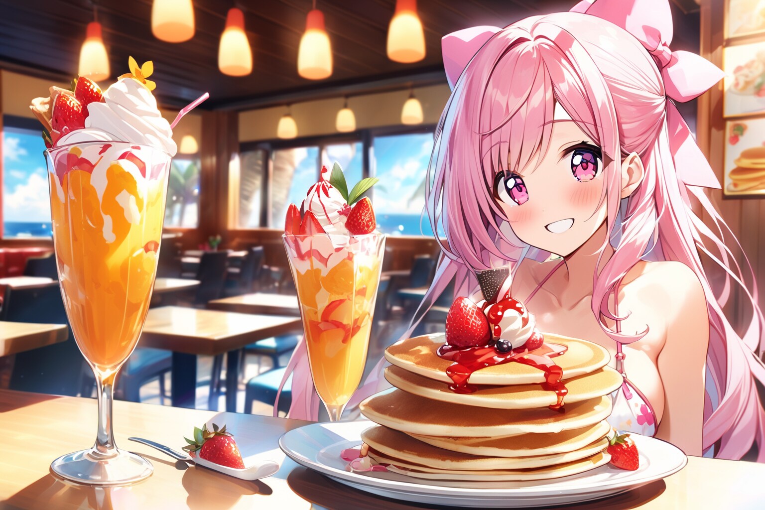 海にティータイム | の人気AIイラスト・グラビア