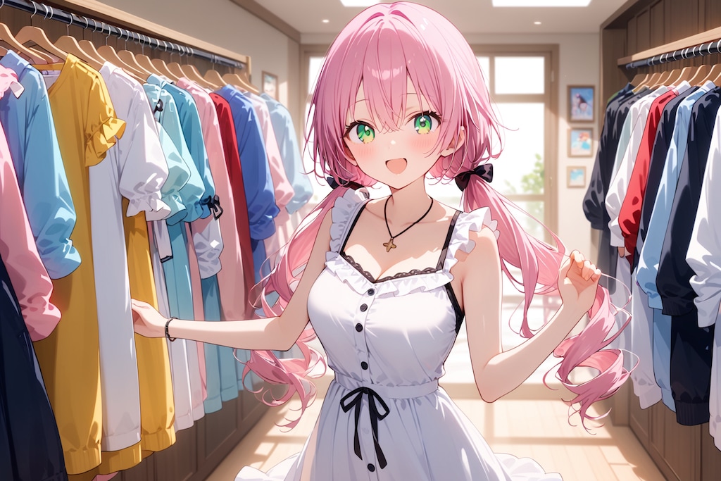 妹への服を買いに来た桃花