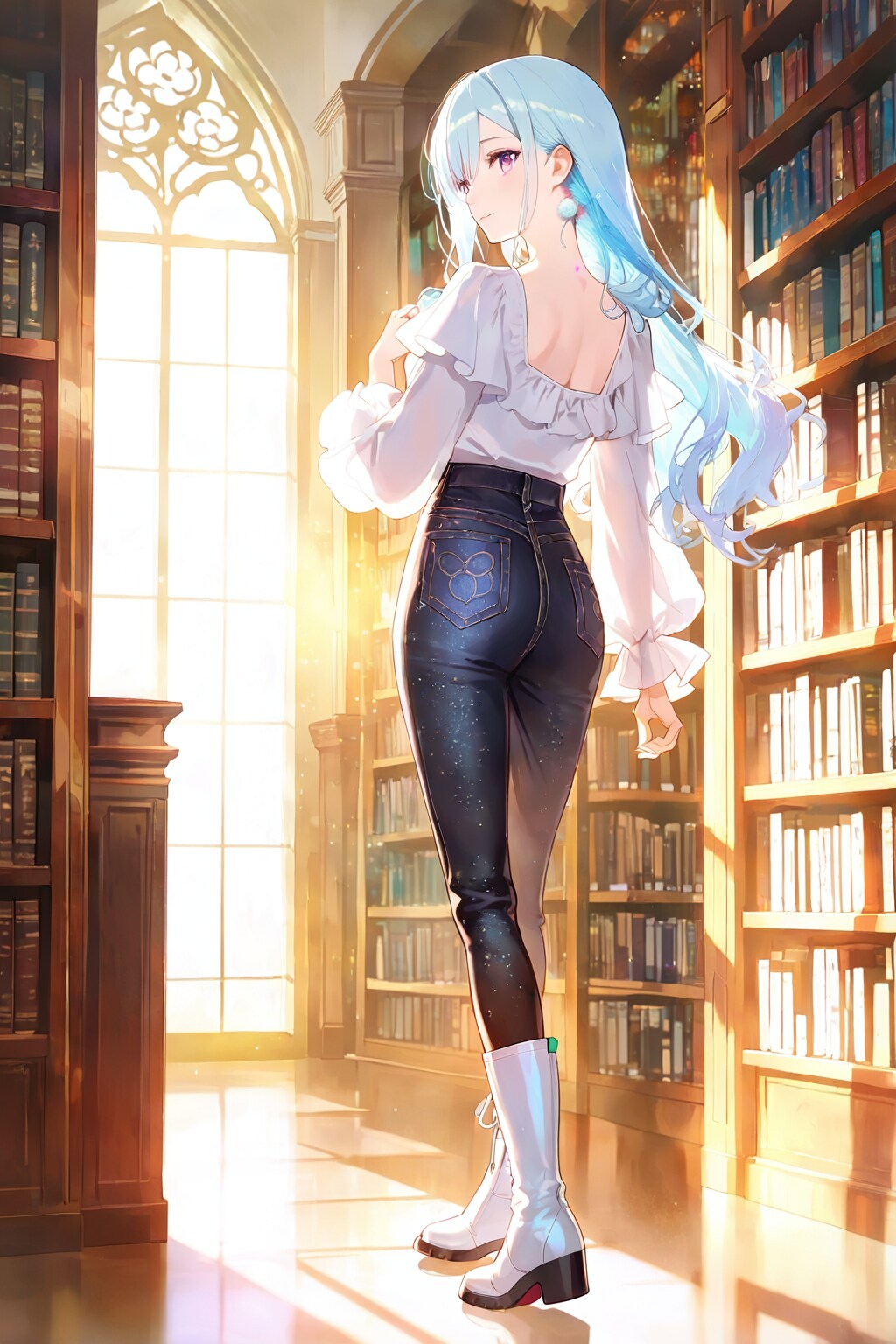 図書館………懐かしいわ❤️瑠奈と福ちゃんでよく勉強会したっけ❤️……あ❤️この本❤️