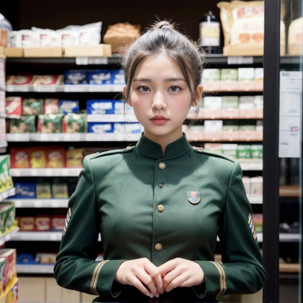 試着するおぱ将校