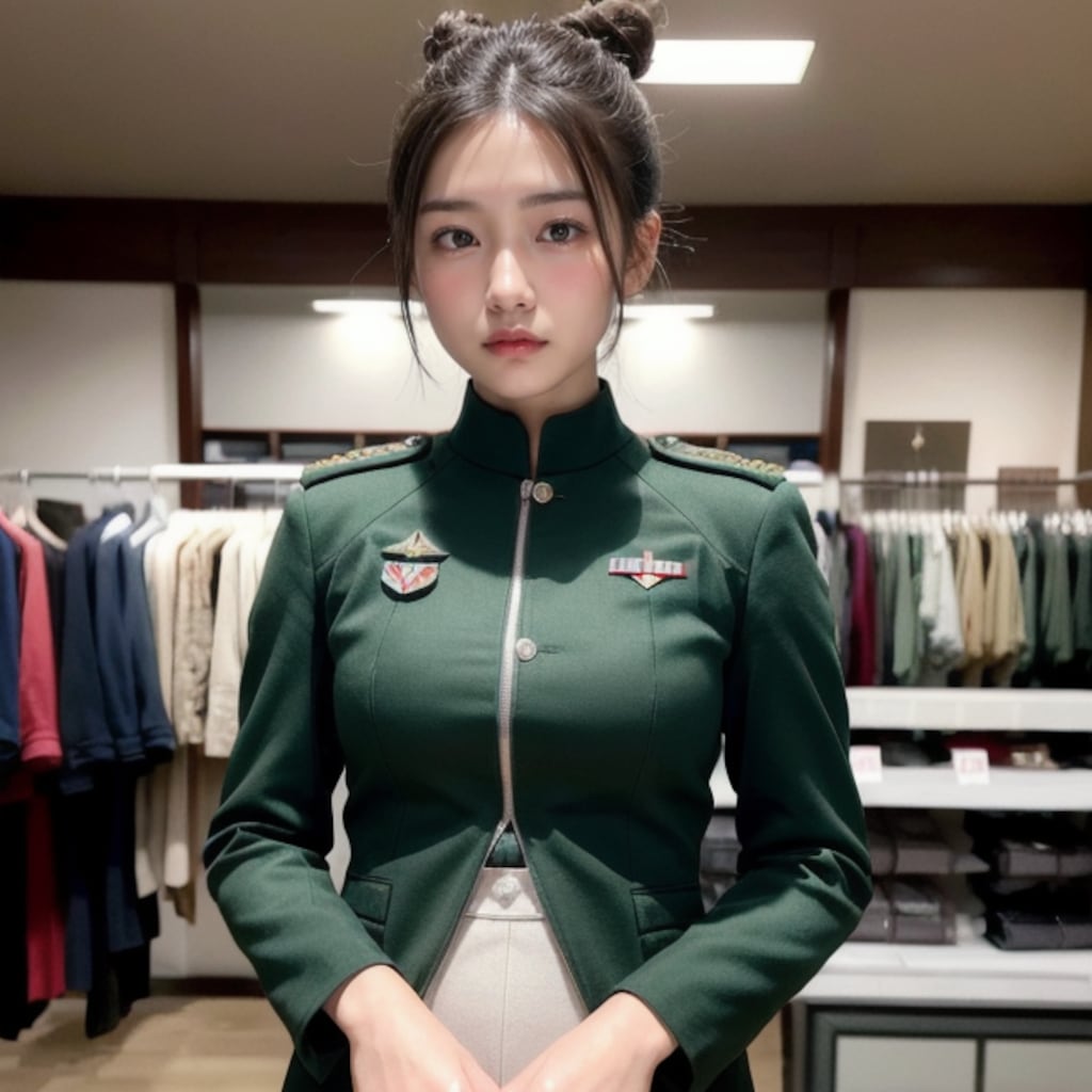 試着するおぱ将校