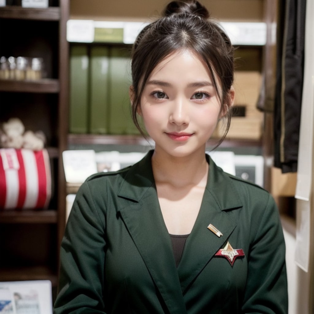 試着するおぱ将校