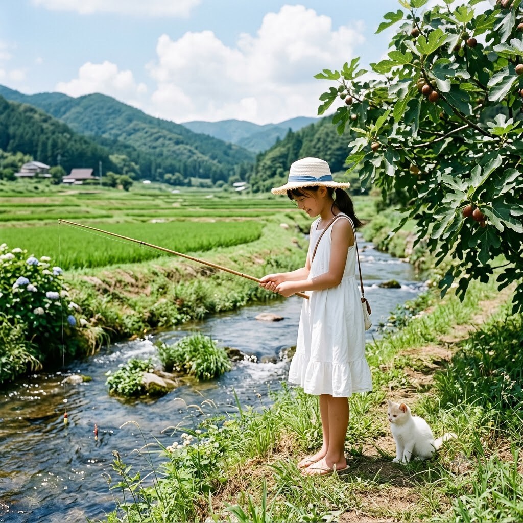 田舎の夏、何もない風景