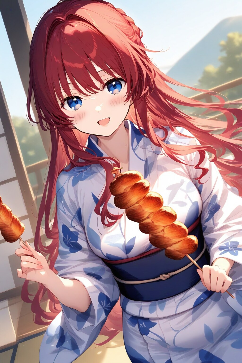 浴衣美鈴の縁日帰り