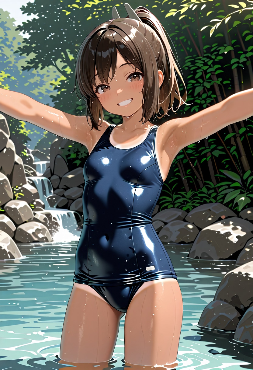 しおいちゃんの川遊び🩱