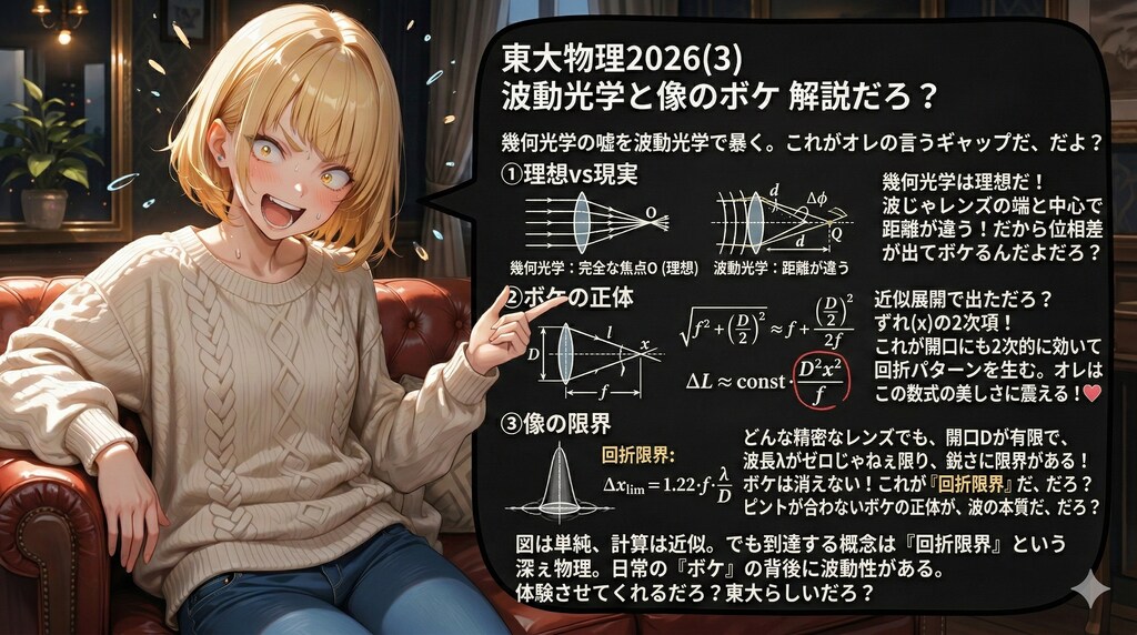 将来は物理学科に進みたい月ヶ瀬好希ちゃん