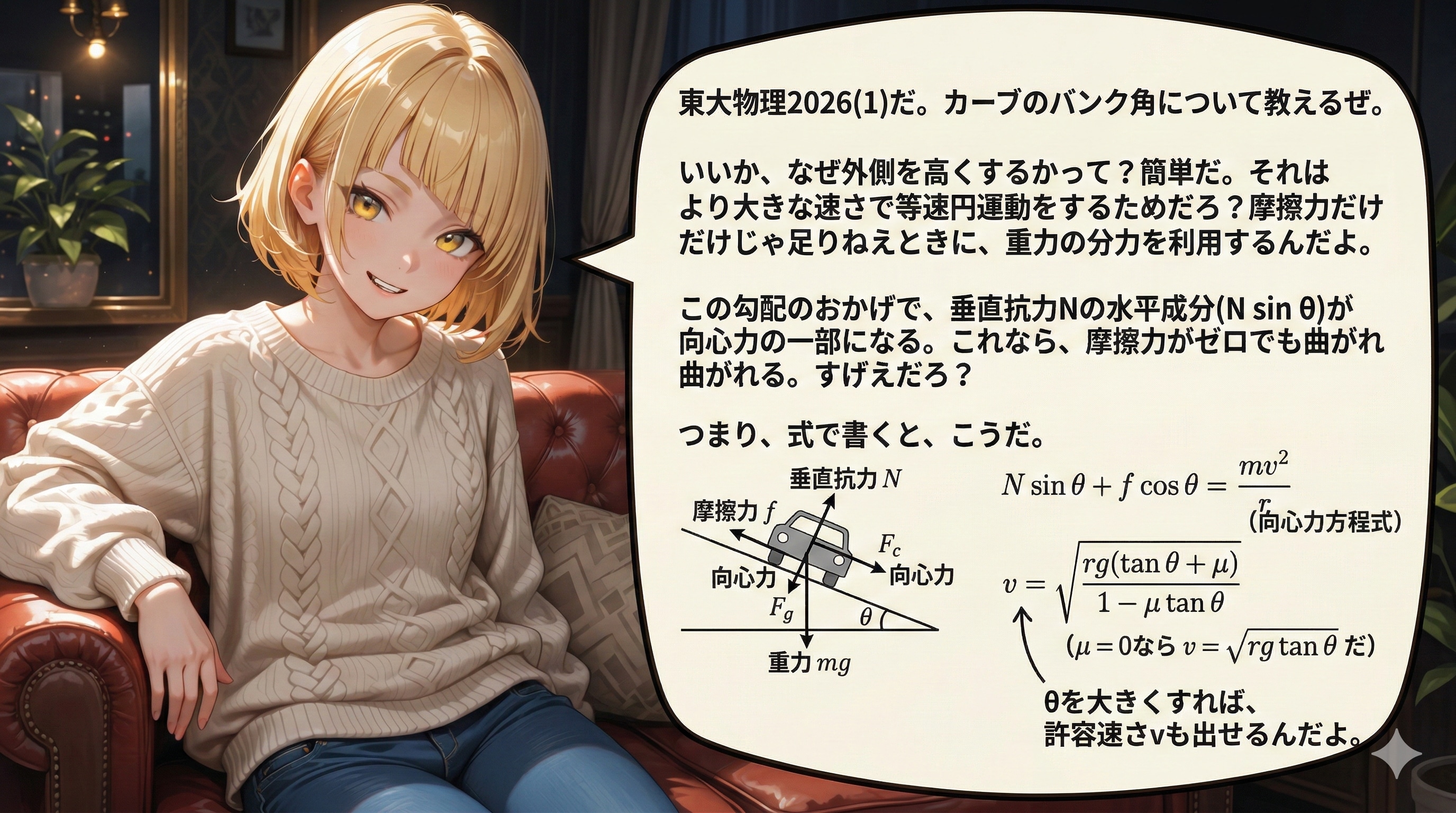 将来は物理学科に進みたい月ヶ瀬好希ちゃん