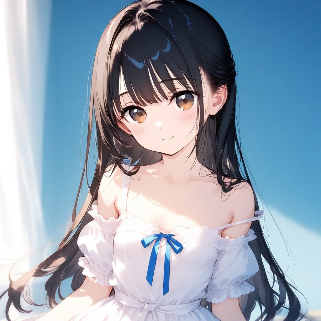 オフショルダー黒髪ちゃん【WAVE】