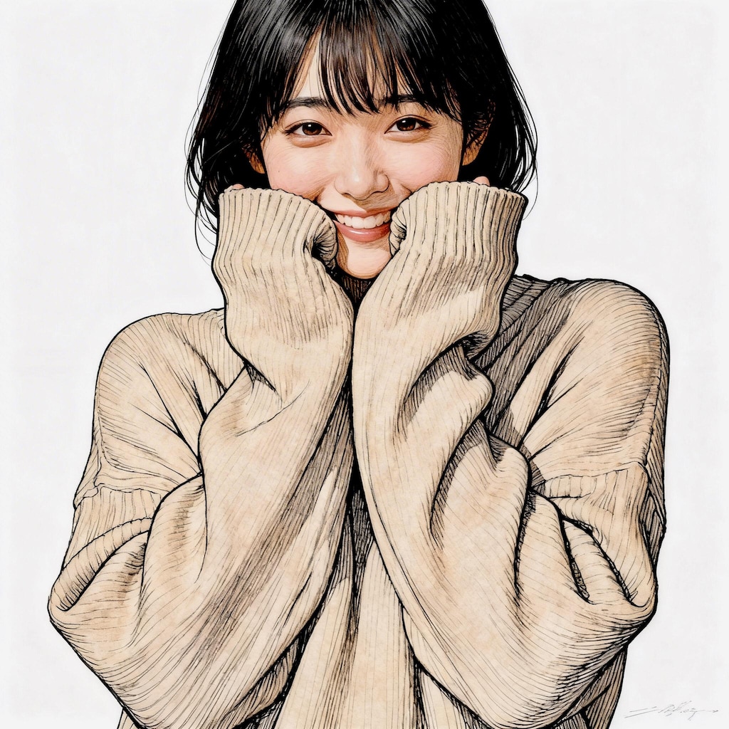 萌え袖女子