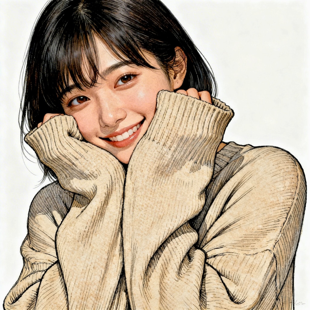 萌え袖女子