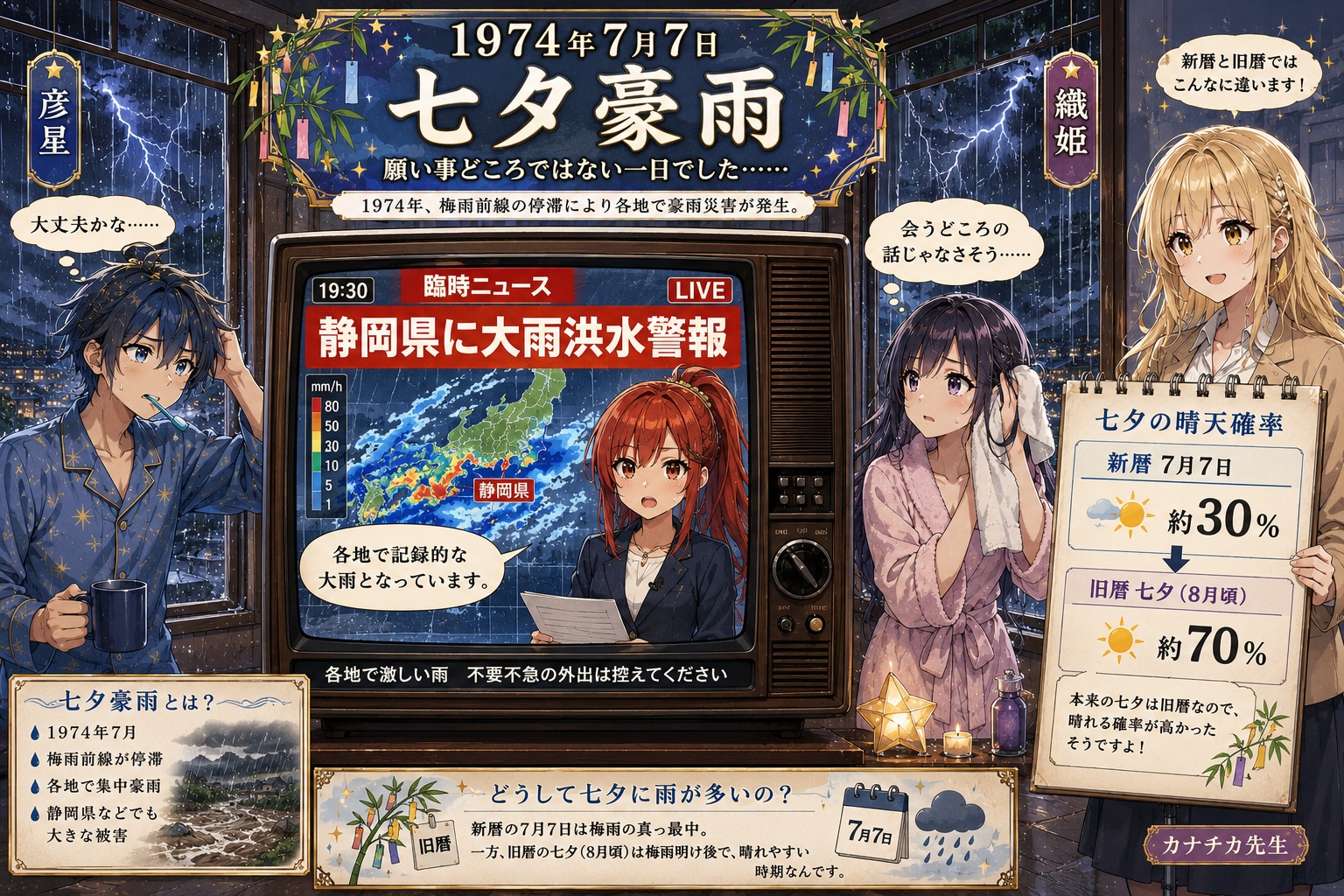 7月7日は七夕豪雨の日☔