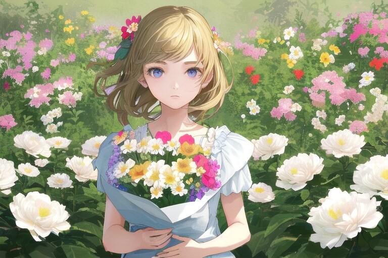 花の中で