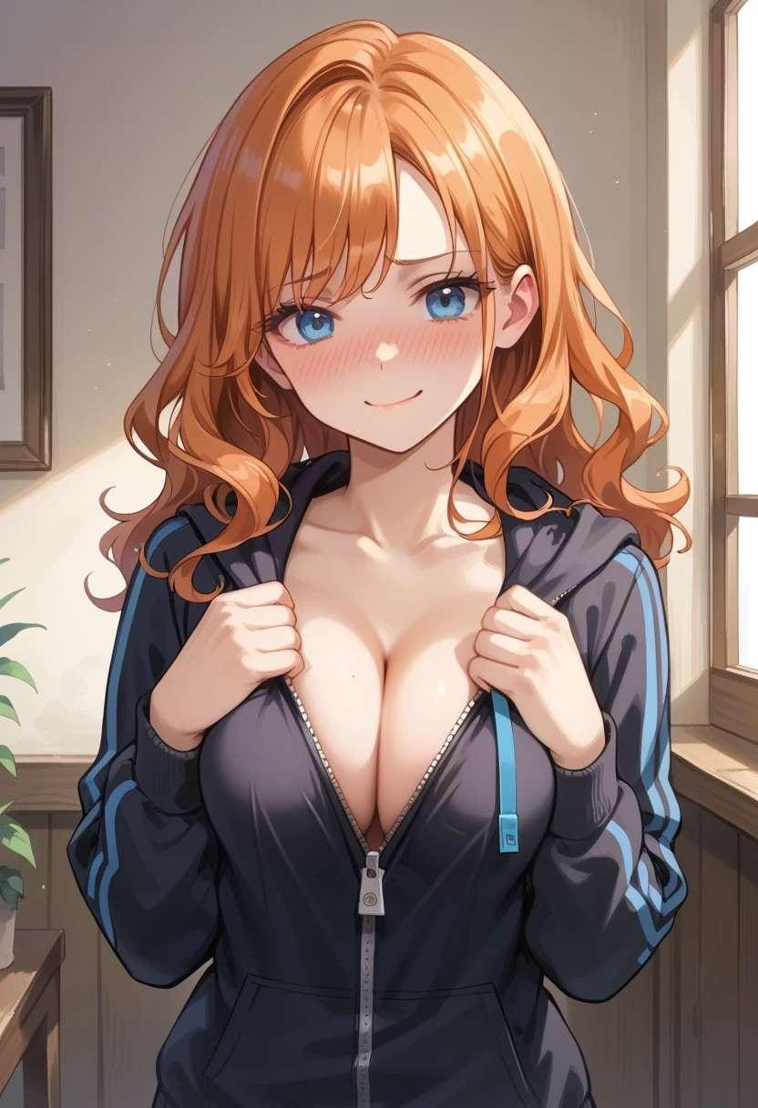パーカー×谷間
